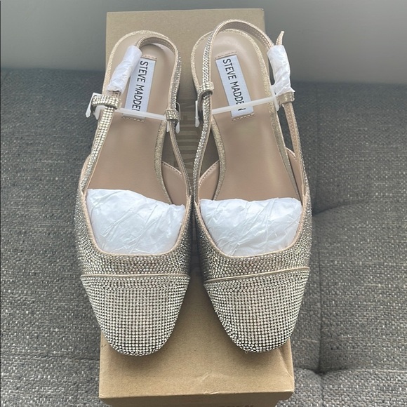 Steve Madden Belinda-R Embellished Slingback Flats Size 7 - Picture 4 of 6